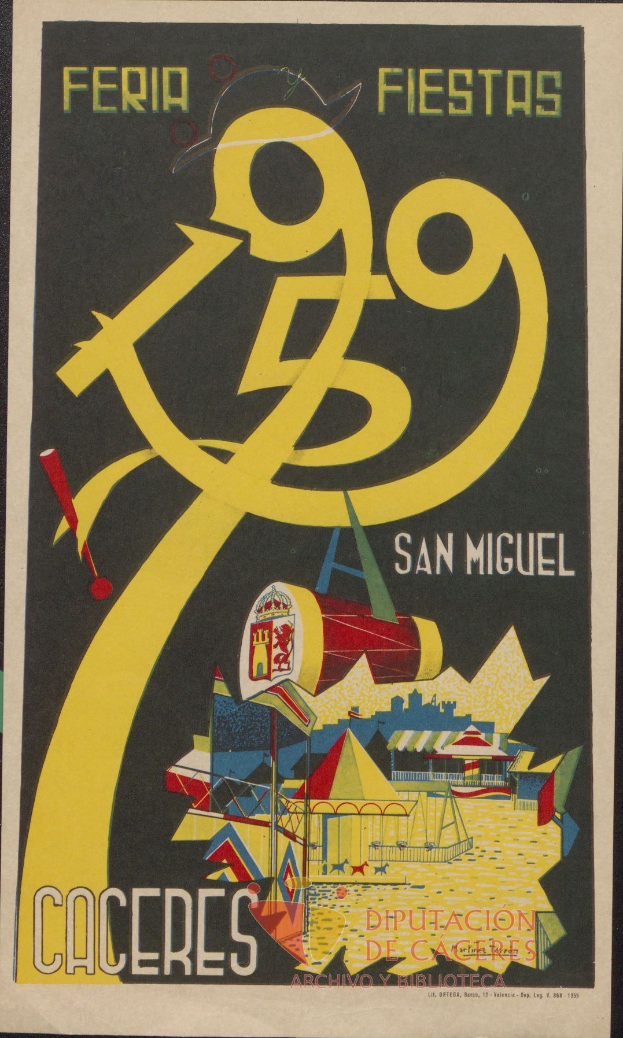 Plakat, das ein Festival in San Miguel de Allende, Mexiko, ankündigt, mit Text und Bildern.