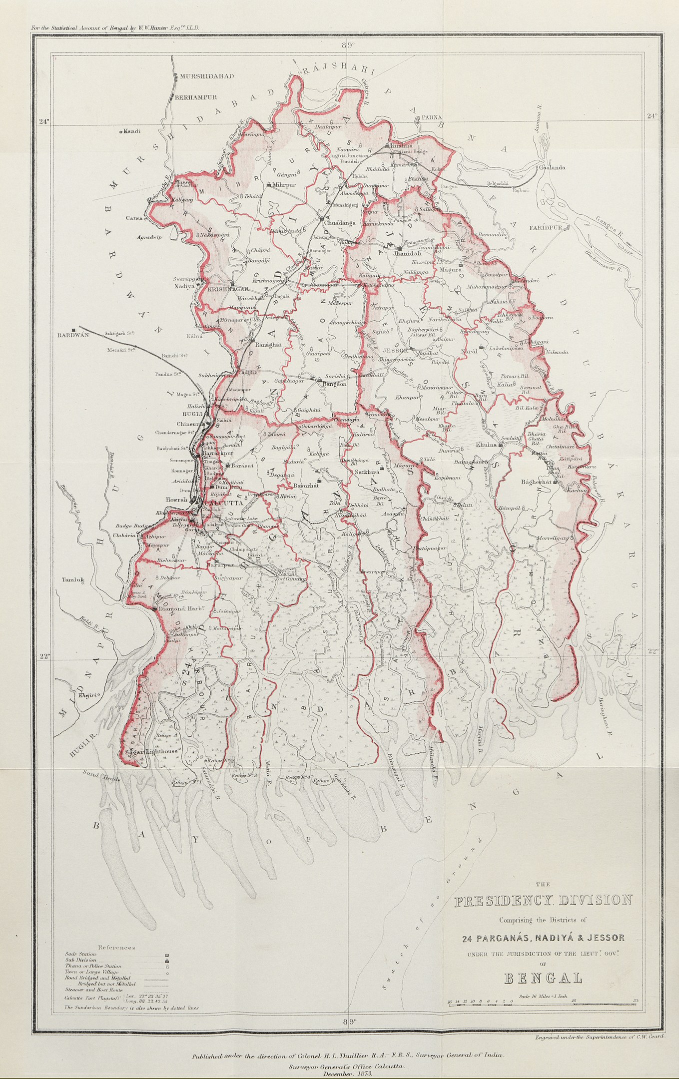 Old map of Kerala, India, outlined with borders, displaying roads, rivers, and geographical features in blue, green, and yellow tones.