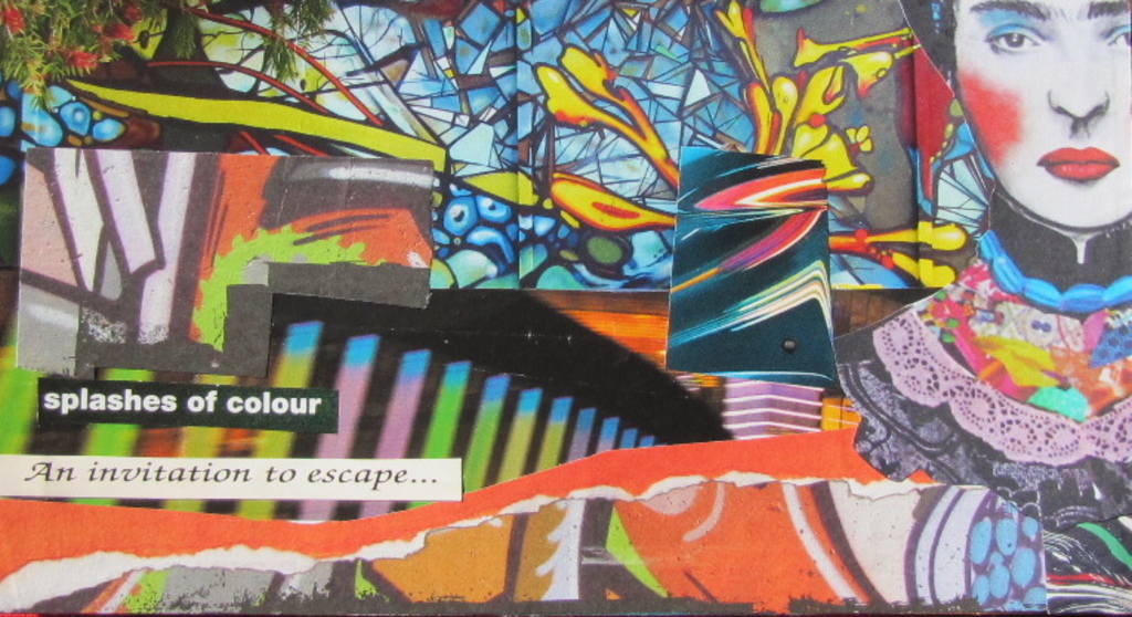 Eine Wand mit Graffiti und etwas Schrift darauf.