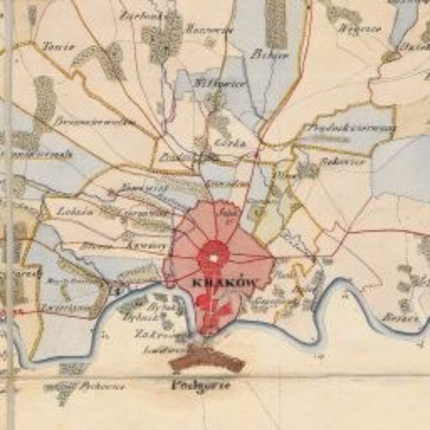 Old map of Kharkov, Russia, displaying streets, buildings, and landmarks within the boundaries of the Russian Empire.