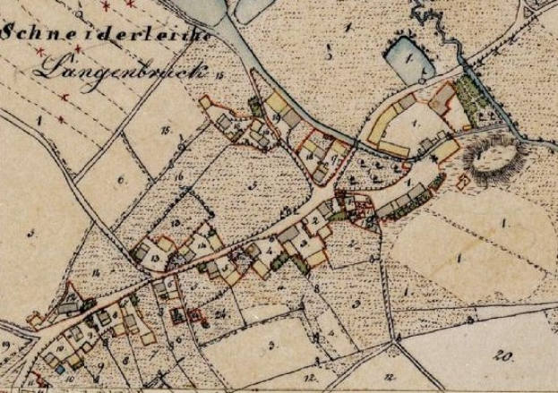 Detailed map of Leipzig, Germany, from an old book, showing streets, buildings, and landmarks on aged paper.