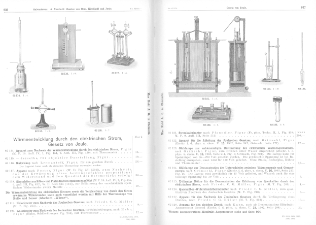 Ein aufgeschlagenes Buch mit Bildern von Laborgeräten und Text auf den Seiten.