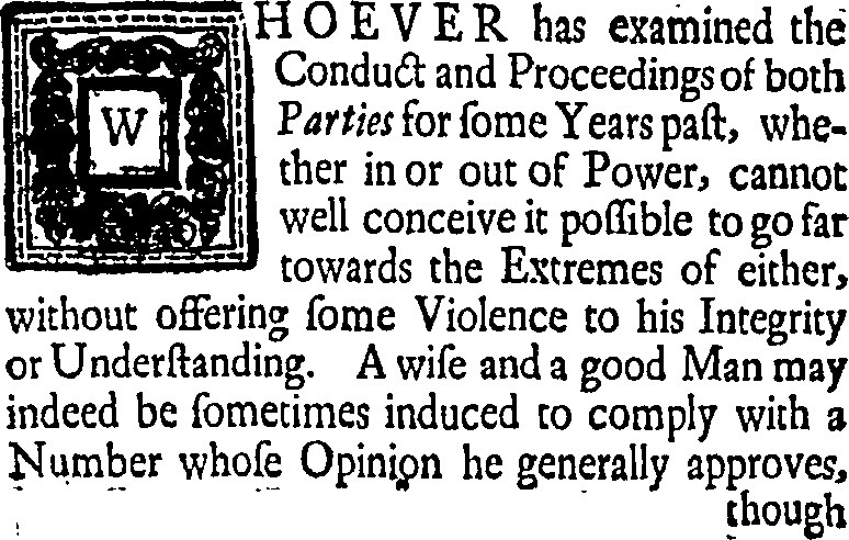 Schwarzes und weißes Foto eines Mannes im Anzug und Schlips mit zentrierter Schrift und Logo, die über politisches Verhalten und Integrität diskutieren.