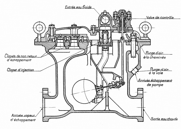 Ein beschriftetes technisches Zeichnung eines Automotors, das Kolben, Ventile und andere Komponenten zeigt.