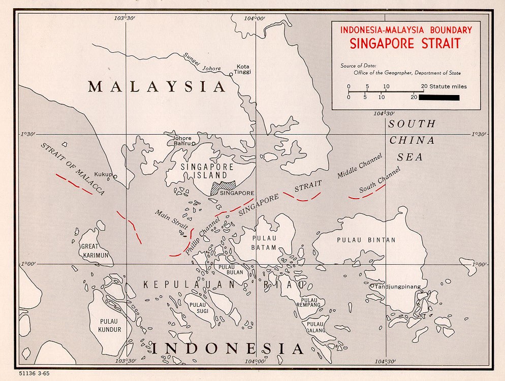 Detailed map poster of Singapore and Malaysia with labeled boundaries, cities, rivers, and geographical features.